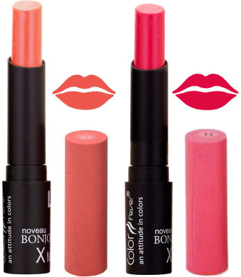 

Color Fever Peach Creamy Matte Offer Lipstick Set-07-11(Peach, Pink, 7 g)