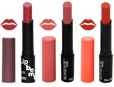 

Bonjour Paris Super Matte Lipstick Combo 147(Multicolor,, 10.5 g)