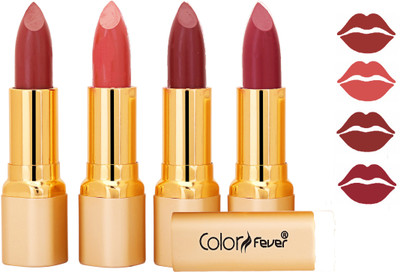 

Color Fever Exclusive Long Lasting Intense Wear Matte Lipstick (Multicolor) 61(Mauve, Peach, Mauve, Mauve, 16.8 g)
