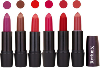 

Rythmx Multi Shade Soft Matte Lipstick (Pack of 6) 968(Shade - 008)