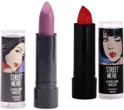 

Street Wear Mystic Mauve & Very Vampire Setof2 Lipstic(Multicolor, 4 g)