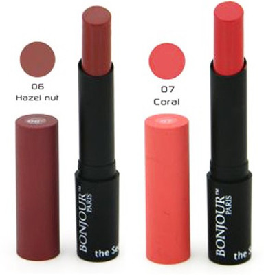 

Bonjour Paris Color Cap Lipstick(Brown, Peach, 8.4 g)