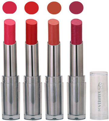 

Rythmx Creme Lipstick in Bight Pink,Red,Brown,Shimmery Pack of 4(Multicolor)