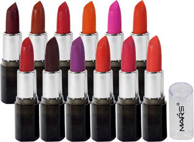 

Mars Moisturing Glossy & Shine Rich Col Lipstick Pack of 12(PGGH-B, 10 g)