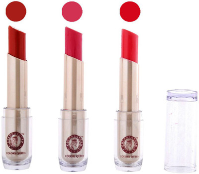

COLORS QUEEN Glam Lipstick (Red, Dornish pink, Crazy purple)(CQ-159, 4 g)
