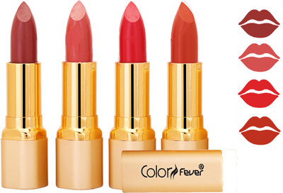 

Color Fever Exclusive Long Lasting Intense Wear Matte Lipstick (Multicolor) 101(Mauve, Peach, Red, Brick Orange, 16.8 g)