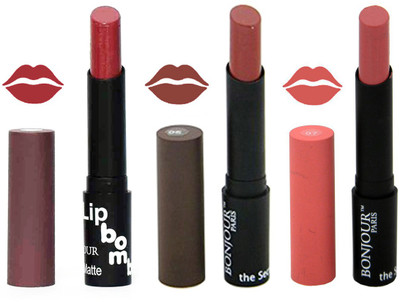 

Bonjour Paris Super Matte Lipstick Combo 116(Multicolor,, 10.5 g)