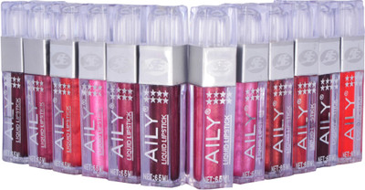 

AILY Multicolor Liquid Lipsticks (Packof12)(Multi, 6.5 ml)