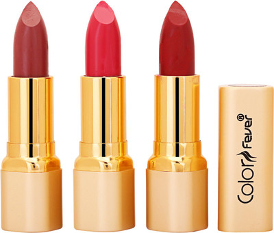 

Color Fever Non Transfer Premium Soft Matte Lipstick Set of 3 ( Mauve Neon Red Colors) 049(Multicolor, 12.6 g)
