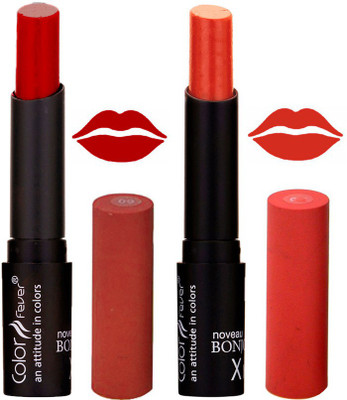 

Color Fever Red Creamy Matte Lipstick-09-15(Red, Brick Orange, 7 g)