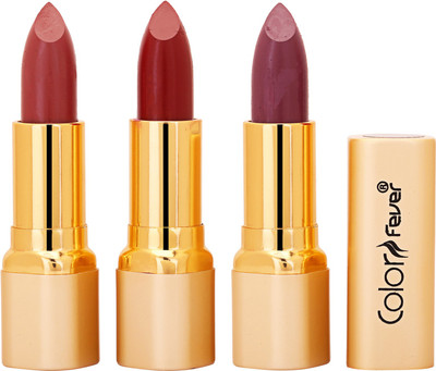 

Color Fever Non Transfer Premium Soft Matte Lipstick Set of 3 ( Mauve Mauve Plum Colors) 066(Multicolor, 12.6 g)