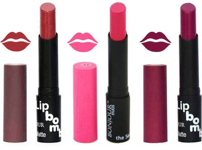 

Bonjour Paris Super Matte Lipstick Combo 179(Multicolor,, 10.5 g)