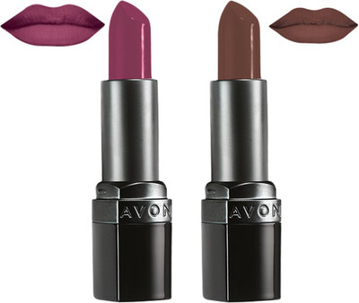

Avon Ultra Color Matte Shades Lipstick (set of 2 of 3.8 g each)(matte amethyst, matte chocolate)