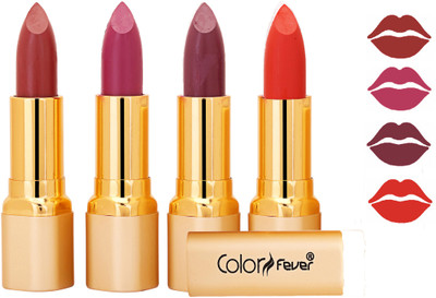 

Color Fever Exclusive Long Lasting Intense Wear Matte Lipstick (Multicolor) 57(Mauve, Plum, Plum, Orange, 16.8 g)