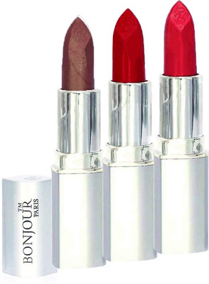 

Bonjour Professional 0347 Coffee Red Neon Pink Lipstick(Red, Coffee, Neon Pink, 11.4 g)