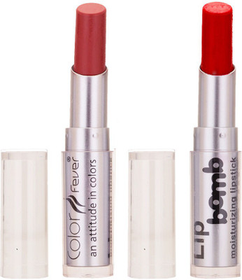 

Color Fever Creamy Matte Limited Offer77160206Peach, Red Lipstick Set(Peach, Red, 6.4 g)