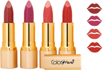 

Color Fever Exclusive Long Lasting Intense Wear Matte Lipstick (Multicolor) 11(Mauve, Plum, Peach, Orange, 16.8 g)