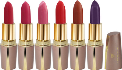 

La Perla Laperla Glamours Hot Kis Lip Lipstick Pack of 6(LAP-1, 4 g)