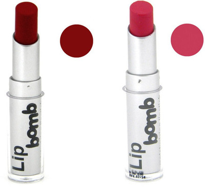 

Color Fever Bomb Matte Lipstick 20-21(Scarlet, Dark Rose, 8 g)