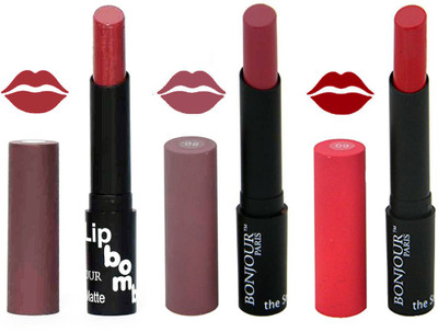 

Bonjour Paris Super Matte Lipstick Combo 151(Multicolor,, 10.5 g)