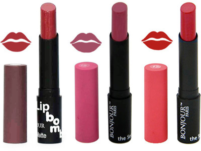 

Bonjour Paris Super Matte Lipstick Combo 176(Multicolor,, 10.5 g)