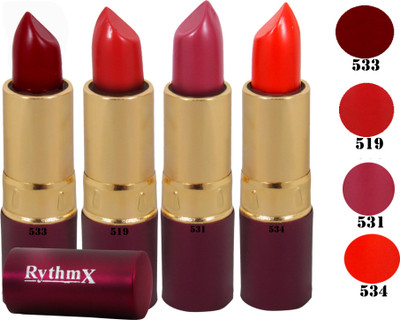 

Rythmx Purple Lipstick Combo 533 519 531 534(Multicolor,)