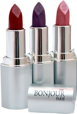 

Bonjour Paris Rich lipstick 25 28 55(Red, Purple, Pink, 12 g)