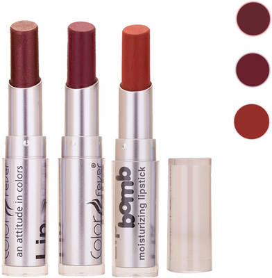 

Color Fever New Delhi Girls Selected Color Lipstick 70(Brown, Wine, Brick Red, 9.6 g)