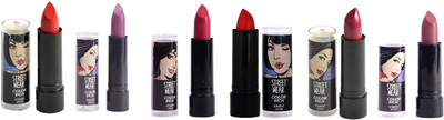 

Street Wear Fire Ex_Mystic Mauve_Berrylicious_PS Sexy_XOXO_Very Vampire Packof6 Lipstick(Multi)
