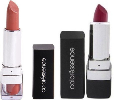 

Coloressence Mesmerising Lip Color (Code-34)-(Code-11) Packof2(Nude Sude, Pristine Pink, 4 g)