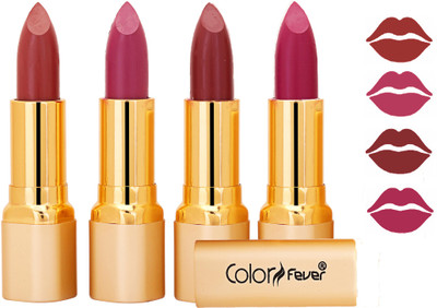 

Color Fever Exclusive Long Lasting Intense Wear Matte Lipstick (Multicolor) 20(Mauve, Plum, Mauve, Purple, 16.8 g)