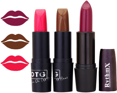 

Rythmx OTG Neon Pink,Brown,Wine,Colour Shades Lipstick 10(Multicolor,)