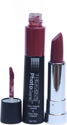 

7 Heaven's Color Intense Lipstick & Color Stay Lip Gloss(Grape Wine, 7 ml)