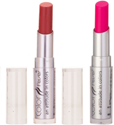 

Color Fever Creamy Matte Limited Offer77160220Peach, Neon Pink Lipstick Set(Peach, Neon Pink, 6.4 g)