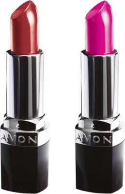 

Avon Ultra Color Lipstick(set of 2)(Buttered Rum, Hot Pink, 7.6 g)