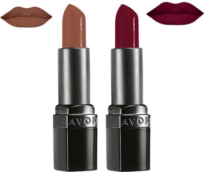 Avon Ultra Color Matte Shade Lipstick (set of 2 of 3.8 g each)(matte brown, matte mulberry)