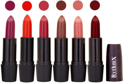 

Rythmx Multi Shade Soft Matte Lipstick (Pack of 6) 965(Shade - 005)