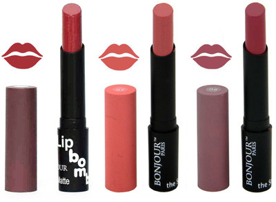 

Bonjour Paris Super Matte Lipstick Combo 140(Multicolor,, 10.5 g)