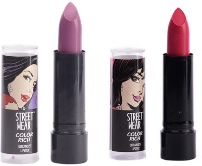 

Street Wear Mystic Mauve & XoXo Setof2 Lipstic(Multicolor, 4 g)