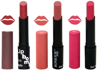 

Bonjour Paris Super Matte Lipstick Combo 148(Multicolor,, 10.5 g)
