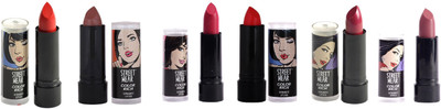 

Street Wear Fire Ex_Berrylicious_PS Sexy_XOXO_Very Vampire_Pink Champagne Packof6 Lipstick(Multi, 4 g)