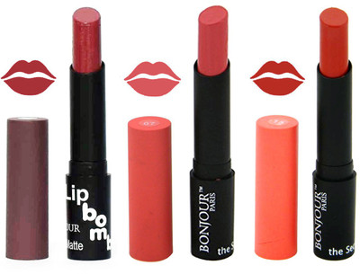 

Bonjour Paris Super Matte Lipstick Combo 196(Multicolor,, 10.5 g)
