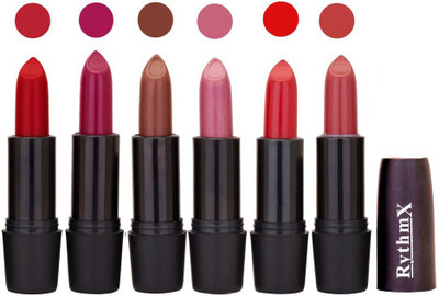 

Rythmx Multi Shade Soft Matte Lipstick (Pack of 6) 967(Shade - 007)