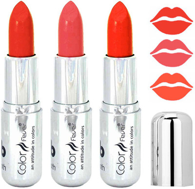 

Color Fever Reddish Orange Color Lipstick 1642016240(Multicolor,, 12.6 g)