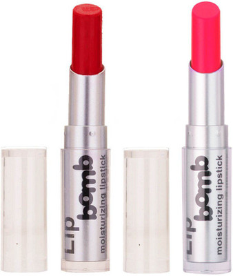 

Color Fever Creamy Matte Limited Offer77160410Red, Neon Pink Lipstick Set(Red, Neon Pink, 6.4 g)