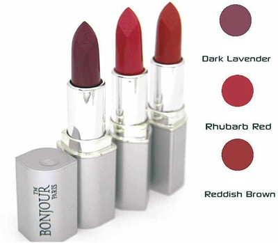 

Bonjour Paris Pink Lipstick Combo 60 62 67(Multicolor,, 12 g)