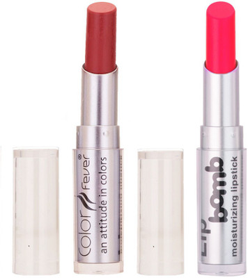 

Color Fever Creamy Matte Limited Offer77160222Peach, Neon Pink Lipstick Set(Peach, Neon Pink, 6.4 g)