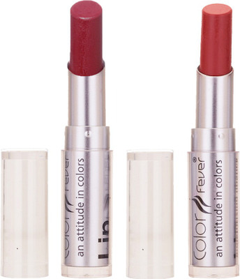 

Color Fever Creamy Matte Limited Offer77160008Maroon,Peach Lipstick Set(Maroon, Peach, 6.4 g)