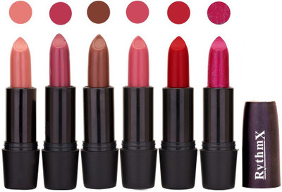 

Rythmx Multi Shade Soft Matte Lipstick (Pack of 6) 973(Shade - 013)