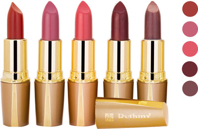

Rythmx Creamy Matte Lipstick 2207201601 Light Red, Light Pink, Neon Pink, Brown, Light Brown Lipstick(Brown, Purple, Maroon, Red, 20 g)